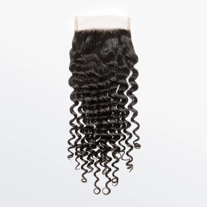 RemyLuxe Deep Curl Free Parted Lace Closure 4 X 4