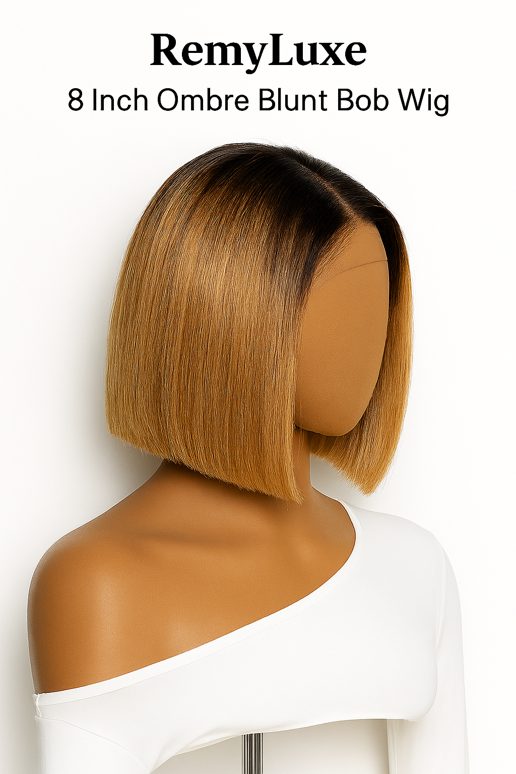 RemyLuxe Blonde Ombre Blunt Bob Wig