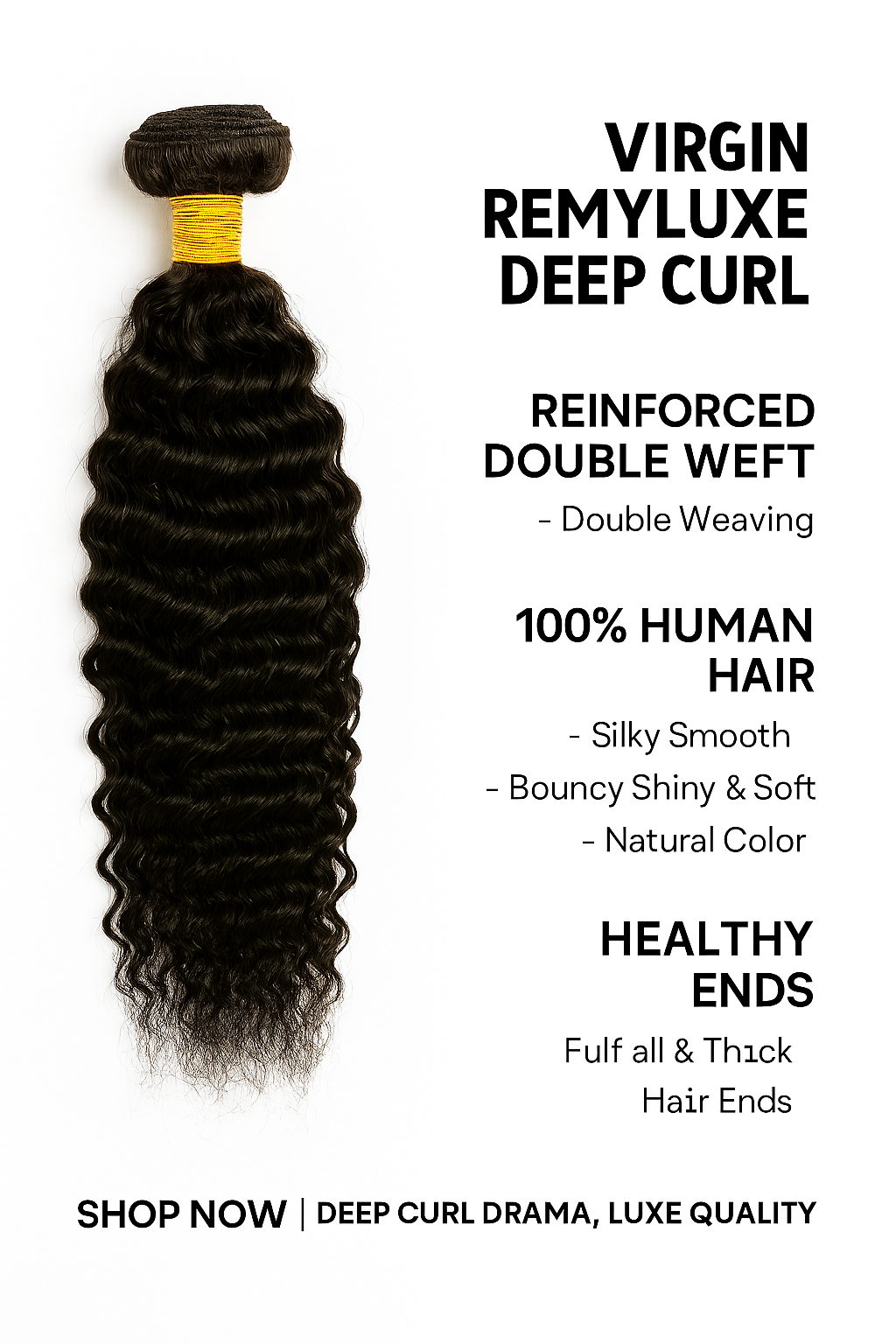 Virgin RemyLuxe Deep Curl Extensions