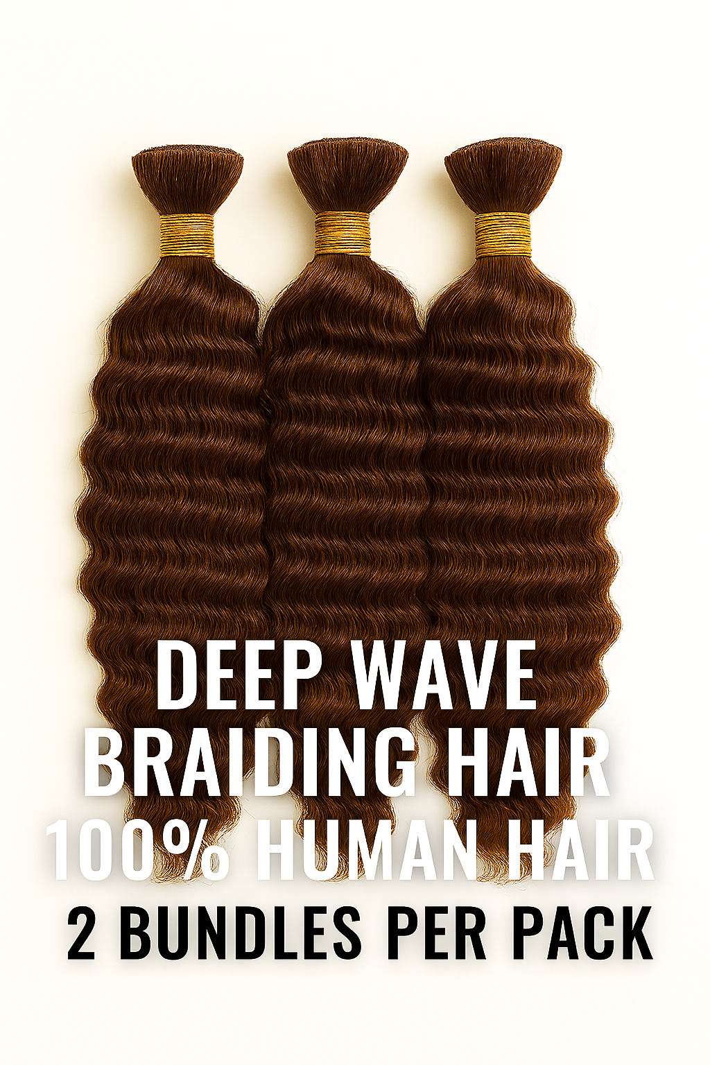 RemyLuxe LuxeLengths Deep Wave Brown Braiding Hair