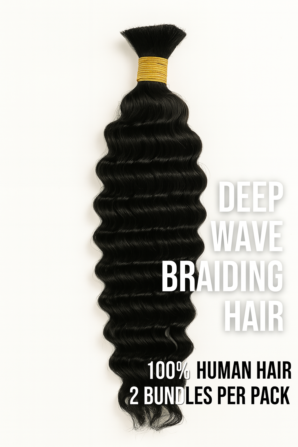 RemyLuxe LuxeLengths Deep Wave Black Braiding Hair